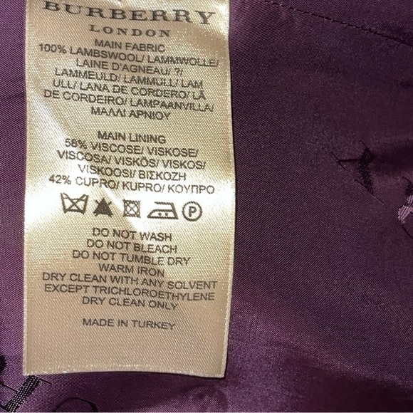 Burberry Women 100% Wool Coat Size 4 - Picture 4 of 12